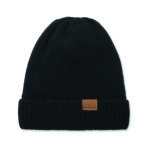 Knitted beanie with cuff