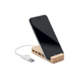 Bambuko USB 4 prievadų šakotuvas - Image 3