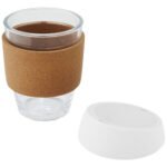 Lidan 360 ml borosilikatinio stiklo stiklinė su kamščio rankena ir silikono dangteliu - Image 8