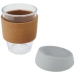 Lidan 360 ml borosilikatinio stiklo stiklinė su kamščio rankena ir silikono dangteliu - Image 17