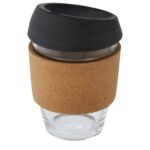 Lidan 360 ml borosilikatinio stiklo stiklinė su kamščio rankena ir silikono dangteliu - Image 25