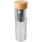 Bailey 400 ml borosilikatinio stiklo infuzinė buteliukas su bambuko dangteliu