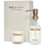 Wellmark Discovery 250 ml rankų muilo dozatorius ir 150 g kvapnios žvakės rinkinys