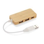 Bambuko skaidiklis USB HUB su keičiamu kištuku - RIVO