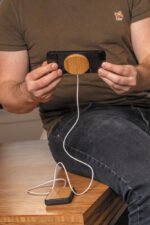 10 W bambukinė magnetinė belaidė įkrovimo stotelė - Image 10