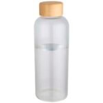 Mirage 650 ml vienasluoksnis borosilikatinio stiklo butelis su bambuko dangteliu