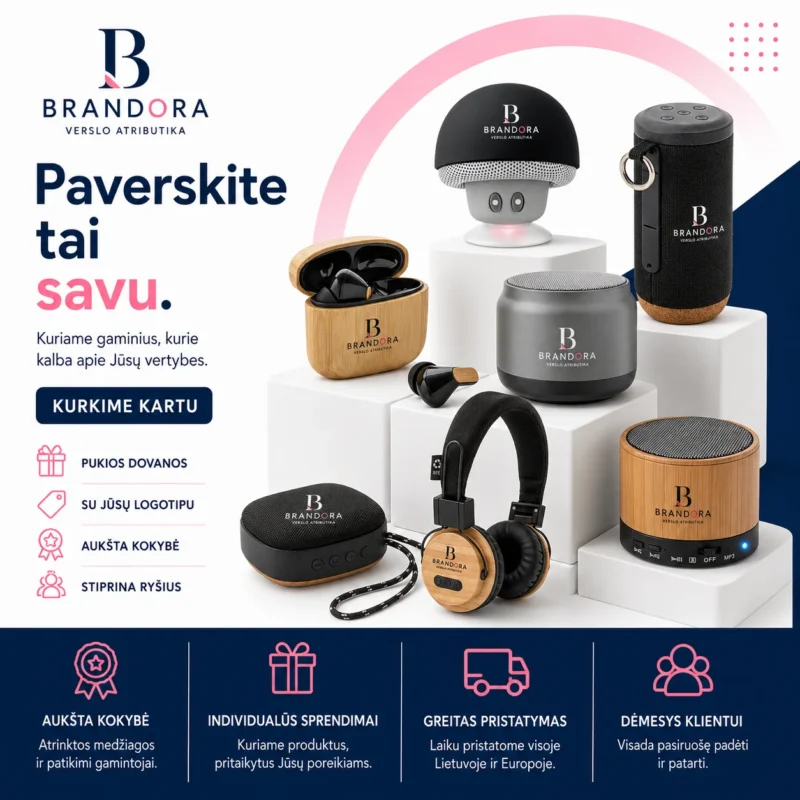 Apie Brandora | Verslo Atributika ir Prekės Su Logotipu